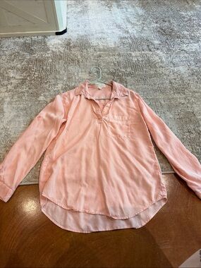 cloth & stone Pink Long-Sleeve Pullover Shirt